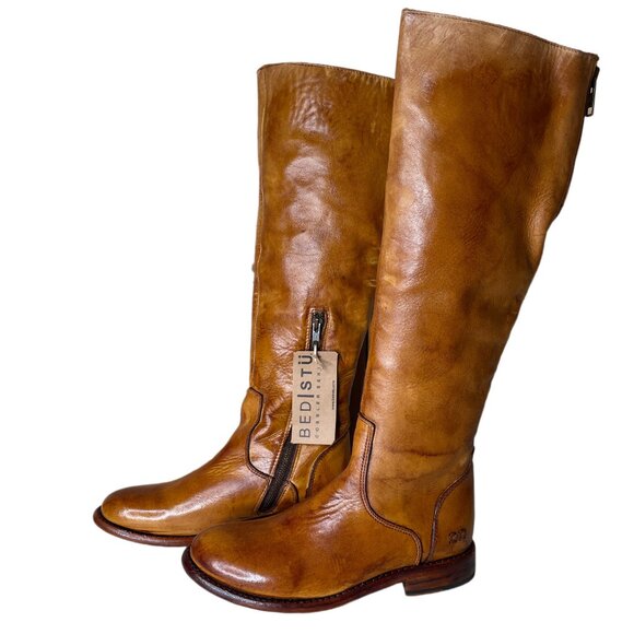 BED STU Tess Rustic Distressed Leather Boots BedStu Size 8 - Picture 1 of 16